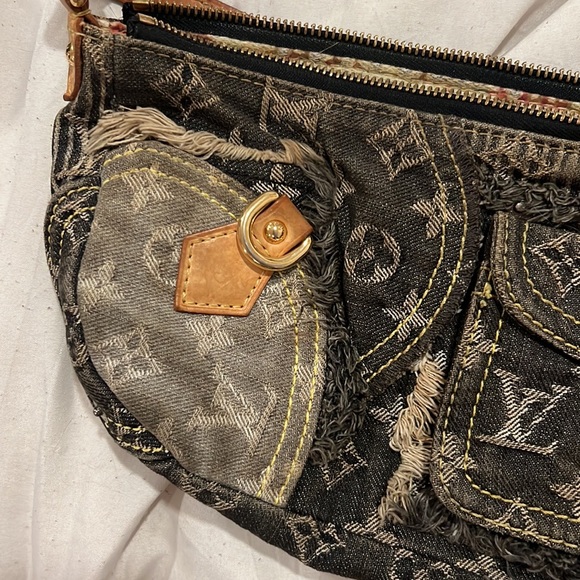 Authentic Louis Vuitton vintage rare denim shoulder bag y2k - Picture 7 of 9